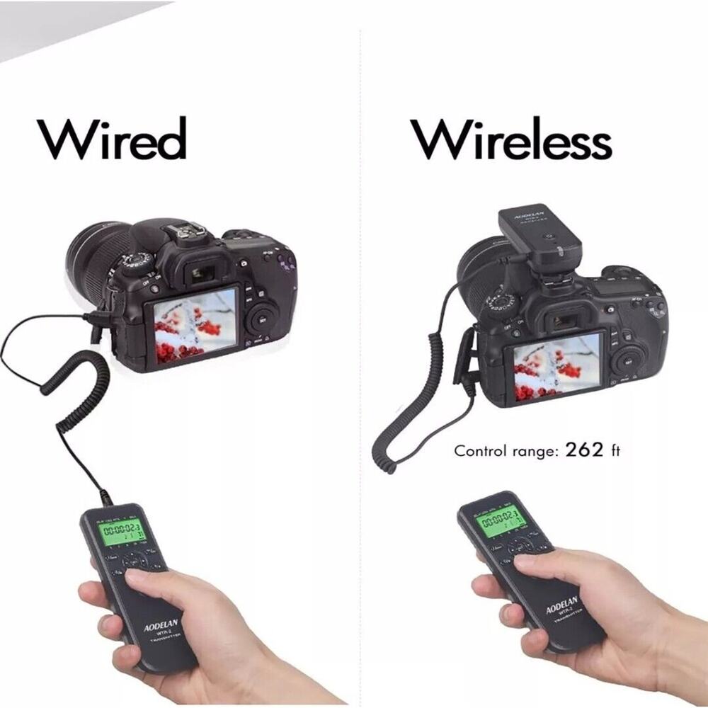Remote Shutter Release For DSLR Canon EOS R, RP, RA, R6, R5, 80D - Picture 3 of 10
